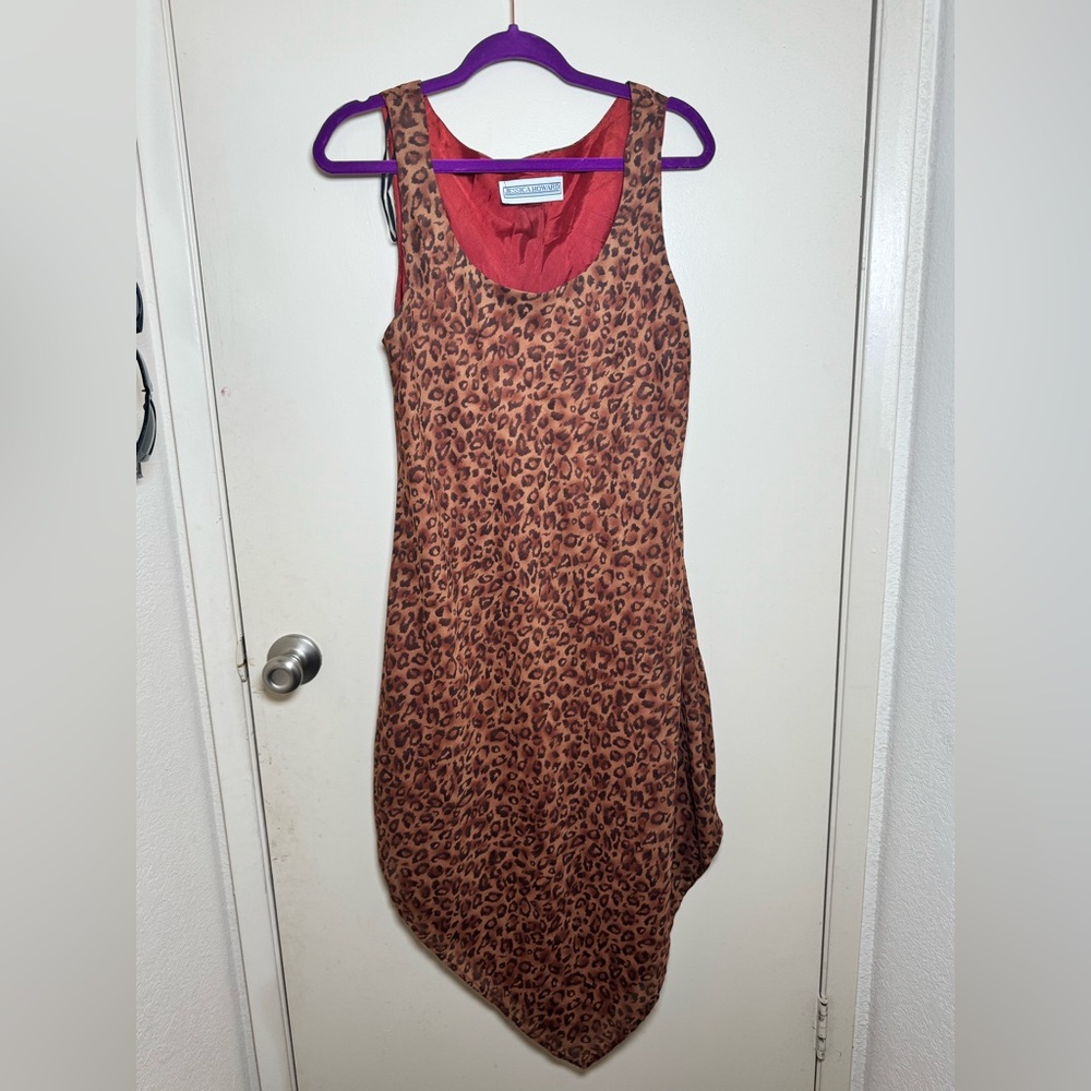 Leopard Print Sleeveless Dress | Size L  Pre-Loved
